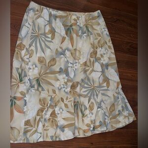 Tropical Floral Midi Skirt